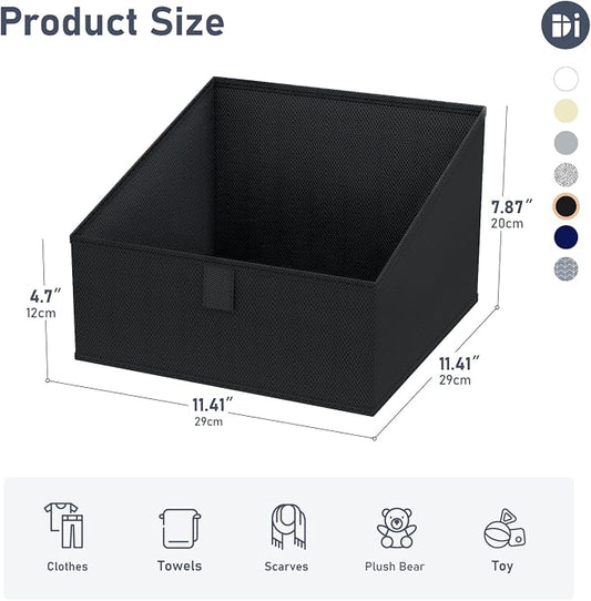 DIMJ Trapezoid Storage Bins for closet shelves, Closet Organzier Bins - Image 2