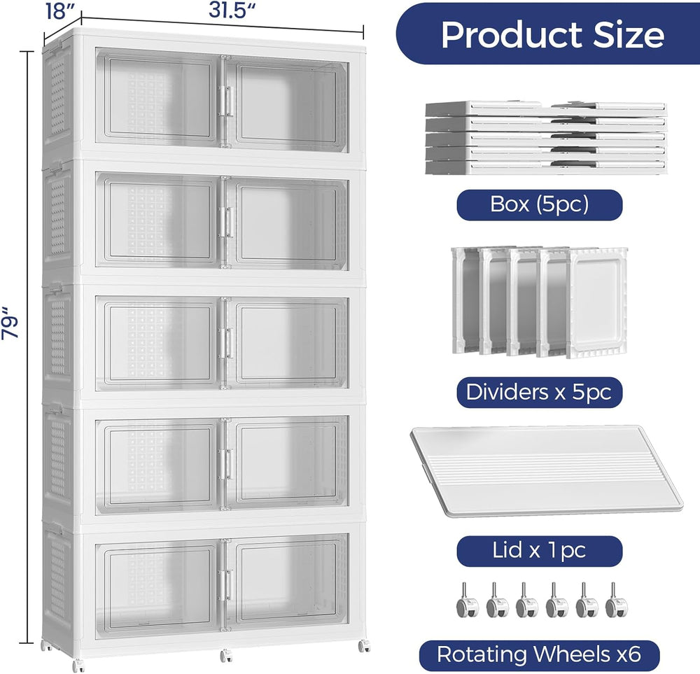 250GAL Extra Large Storage Bins with Lid, 1000Qt Stackable Closet Organizers ...
