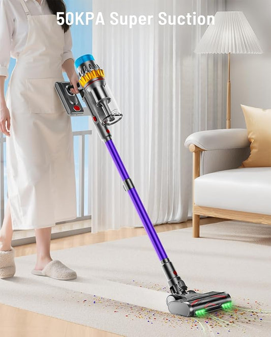 Cordless Vacuum Cleaner, 600W 50KPA 70Min Powerful Vacuum Cleaners - Image 2