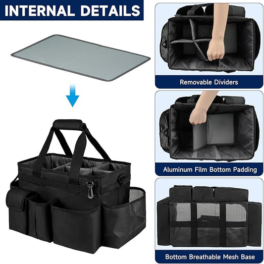 Cleaning Caddy Bag, Large Cleaning Supplies Organizer - Image 2