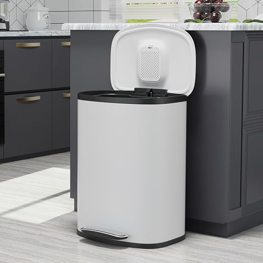 13 Gallon Stainless Steel Foot Pedal Large Trash Can - Image 8
