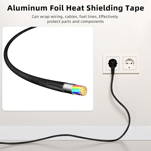 Zonon 2 Rolls Aluminum Foil Tape Heat Shield Tape Barrier Adhesive Reflective - Image 6