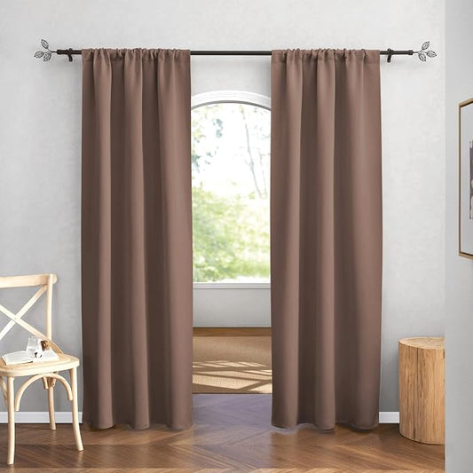 RYB HOME Blackout Curtains 84 inches Long 2 Panels Set - Image 2