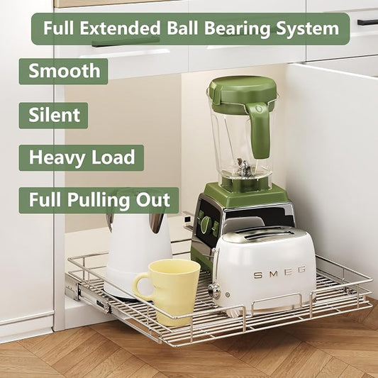 LOVMOR Pull Out Cabinet Organizer 31½" W x 21½" D, Kitchen Cabinet Pull Out - Image 2