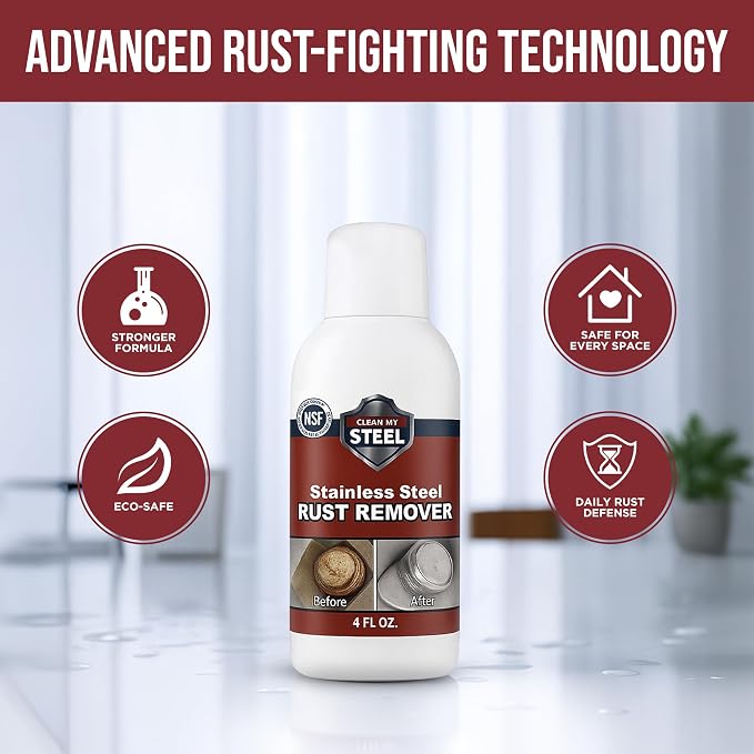 CLEAN MY STEEL Professional Stainless Steel Rust Stain Remover and Cleaner | - Image 8