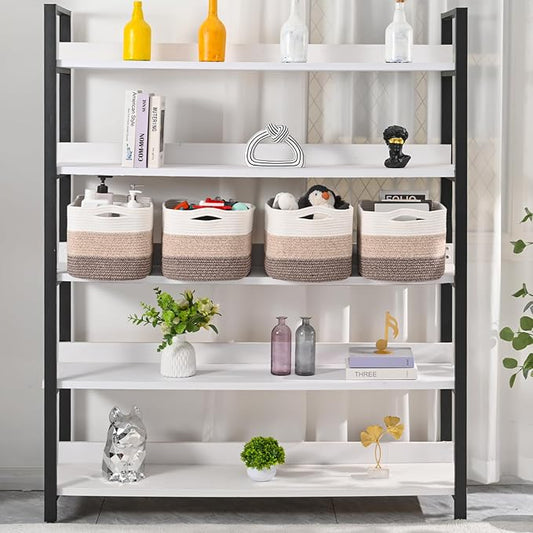 Storage Baskets for Organizing & Shelves, Woven Cotton Rope Organization Bins - Image 2