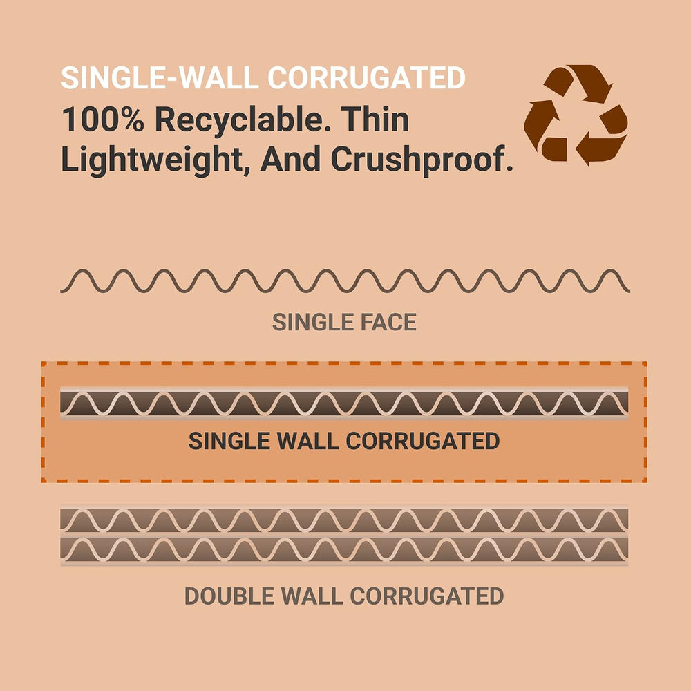 BOX USA 12126W Corrugated Cardboard Box 12" L x 12" W x 6" H, ...