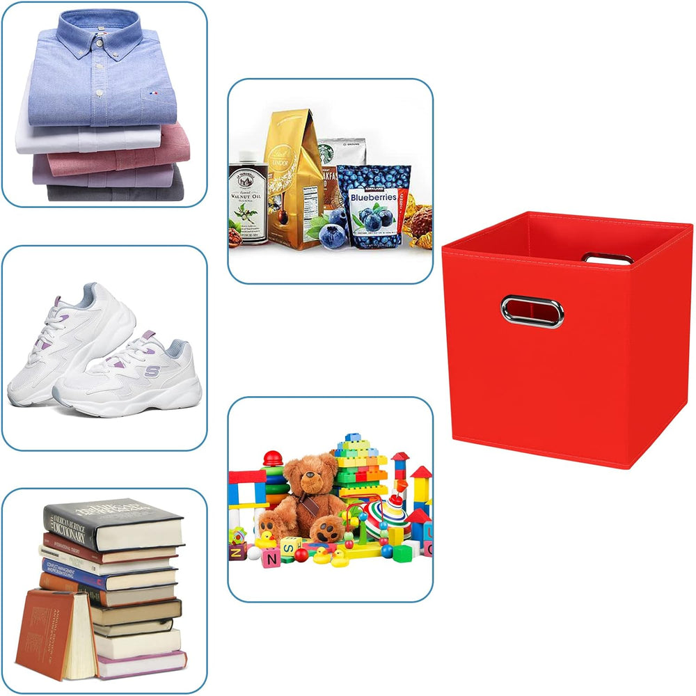 Fabric Cubby Storage Bins,13x13x13 Inches,Cube Organizer Bin Foldable Storage...