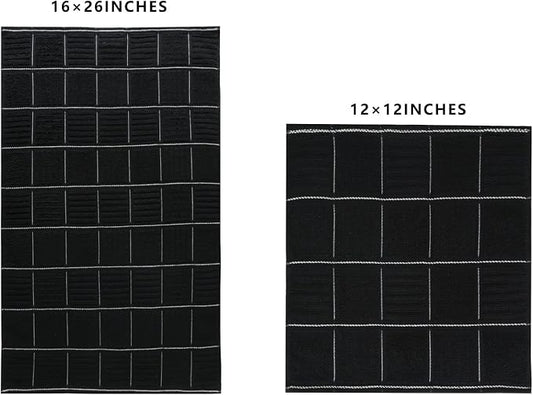 Glynniss Kitchen Towels and Dishcloths Set, Absorbent Dish Towels and Dish - Image 2