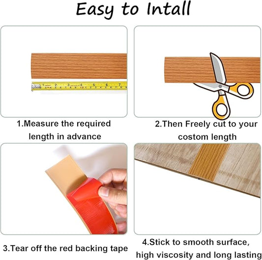 Floor Transition Strip & Self Adhesive Floor Vinyl Floor Edge Trim Laminate - Image 2