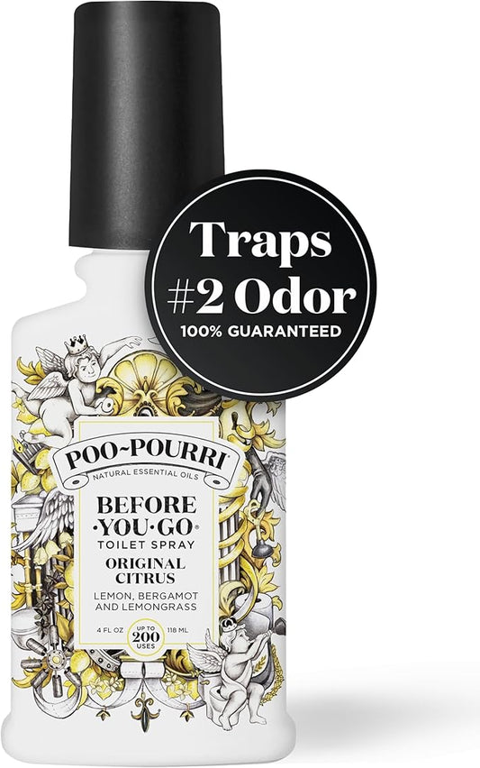 Poo-Pourri Before-You-Go Toilet Spray, Original Citrus, 4 Fl Oz, Bathroom Odor - Image 2
