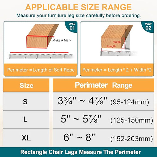 32 Pcs Rectangle Chair Leg Protectors - Image 2