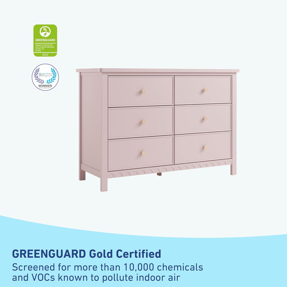 Graco Sasha 6 Drawer Dresser, Blush