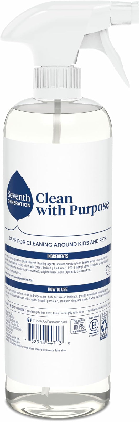 Seventh Generation All Purpose Cleaner, Free & Clear, Cuts Grease, 23 Fl Oz - Image 2