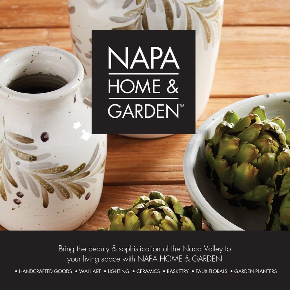 Napa Home & Garden Sylvie Square Taper Basket Large with Clear Plastic Li...