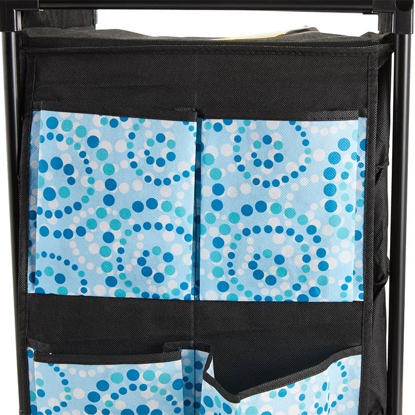 Springtime Fashionable Rolling Shoe Storage - Rolling Shoe Storage Blue Circles