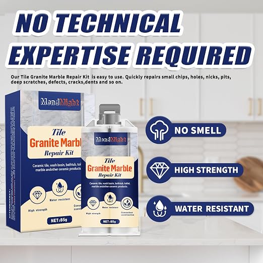 Tile and Granite/Marble Repair Kit, Porcelain Stone and Quartz Countertops - Image 7