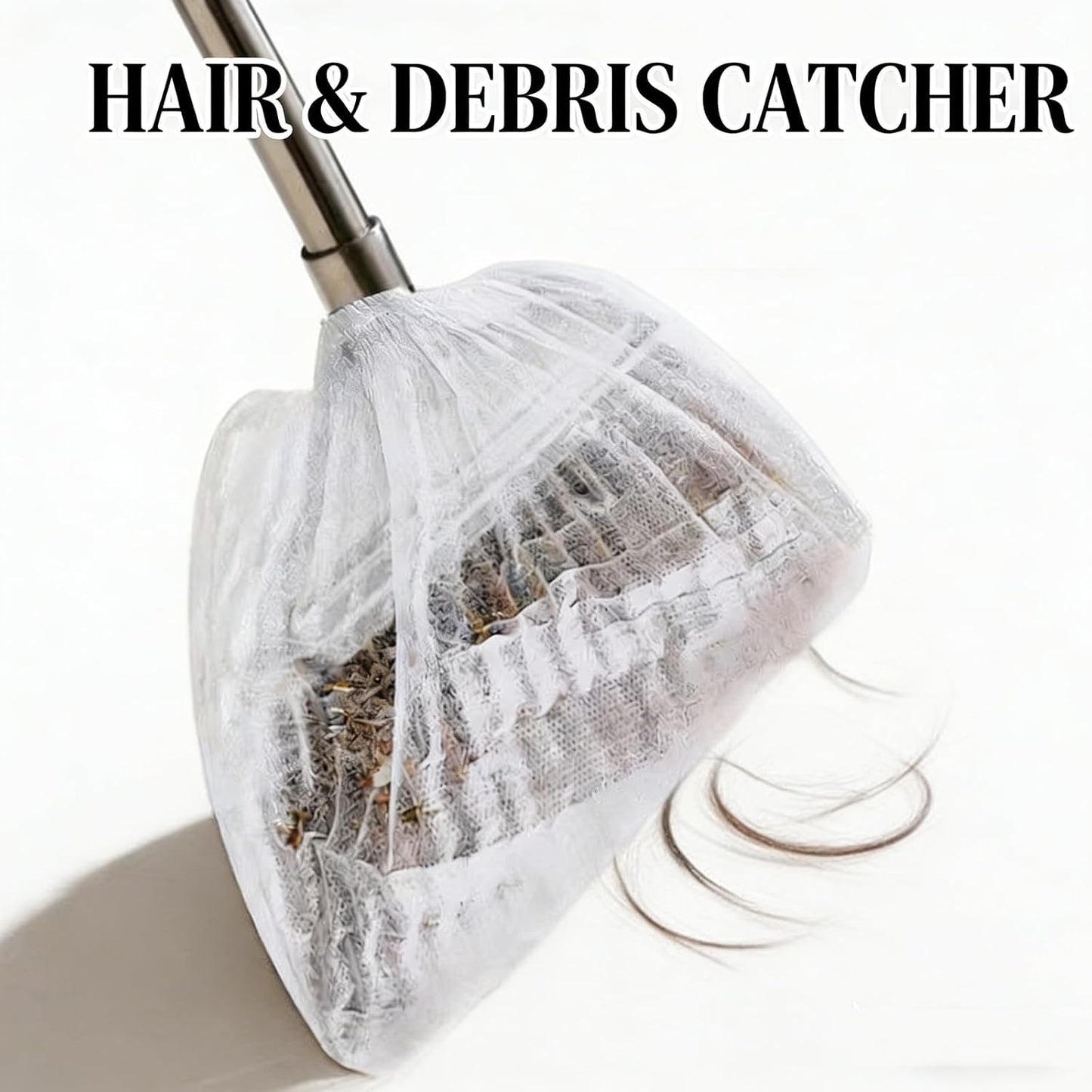 100 Pcs Disposable Elastic Broom Covers, Multi-Purpose Broom Sleeves for Hair and Dust Capture, Ideal for Home Floor Cleaning, Pet Hair Removal and Daily Household Cleaning