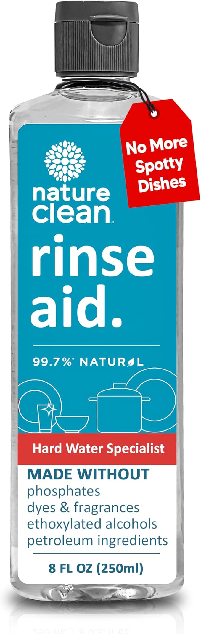 Nature Clean All Natural Dishwasher Rinse Aid Cleaner, Liquid Dishwasher Rinse - Image 8