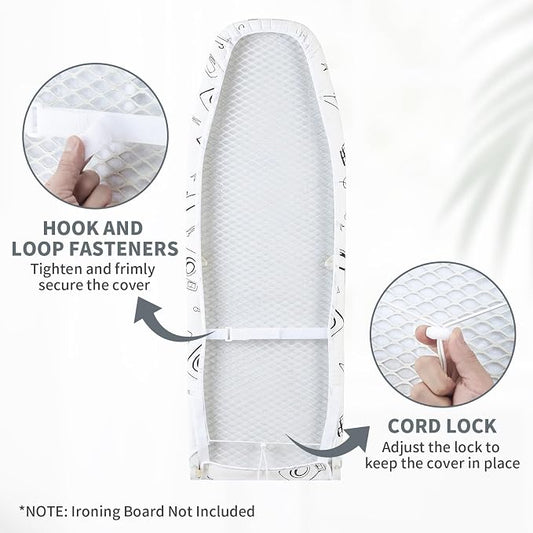 Seiritex Over The Door Ironing Board Cover 14 x 42 inch, Thick Padding and Heat - Image 2