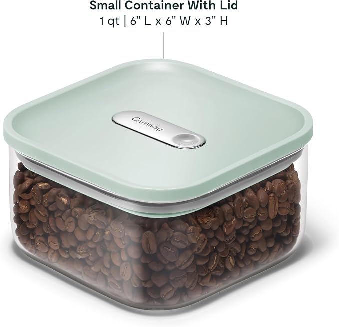 Caraway 1qt Glass Airtight Food Storage Container