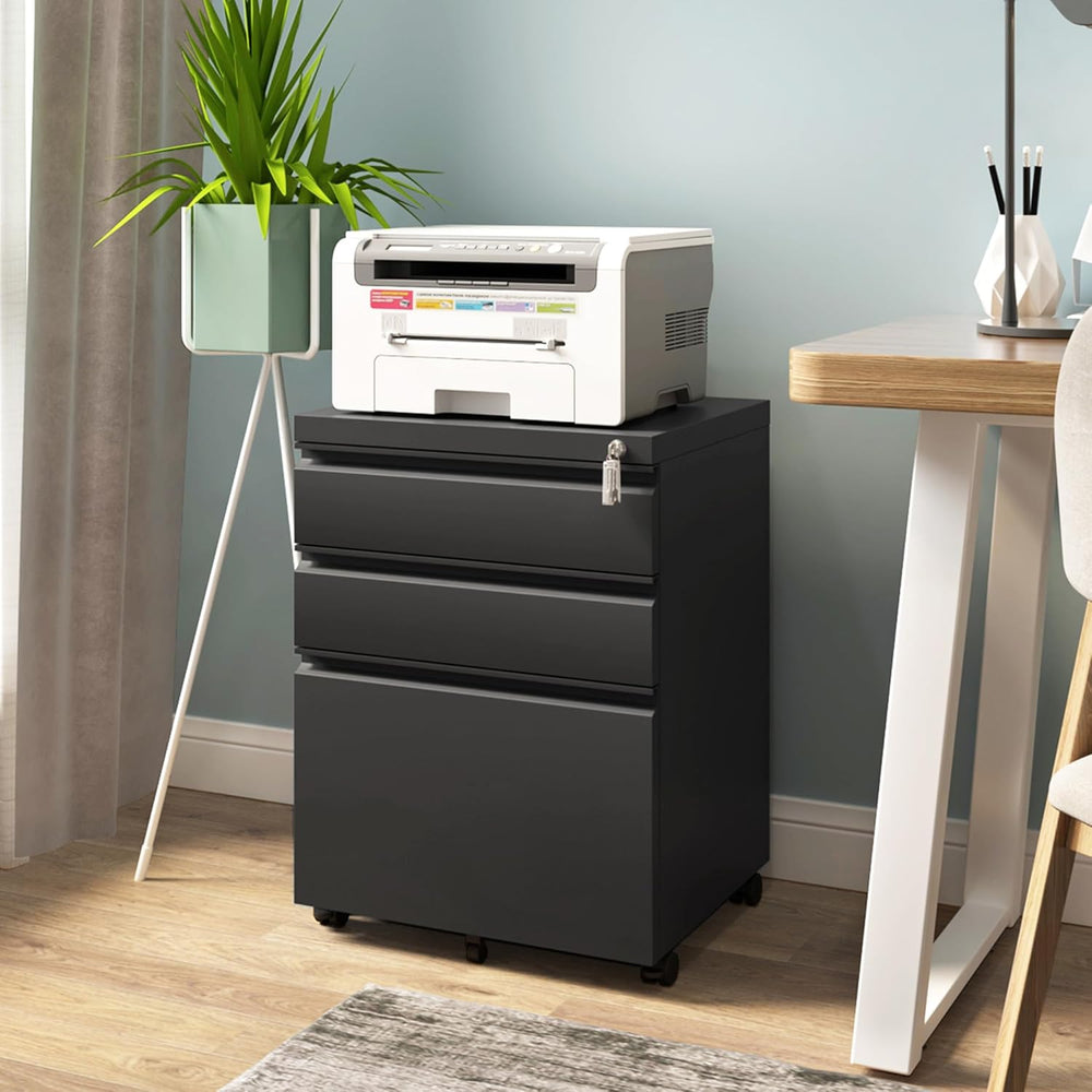 Approgreent 3 Drawer File Cabinet for Home Office, Under Desk Mobile Filing C...