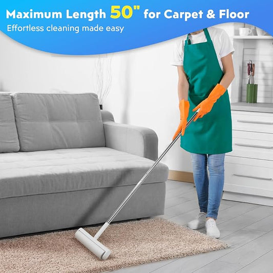 9.49'' Large Lint Rollers for Carpet and Floor, Extra Sticky Giant Rollers - Image 2