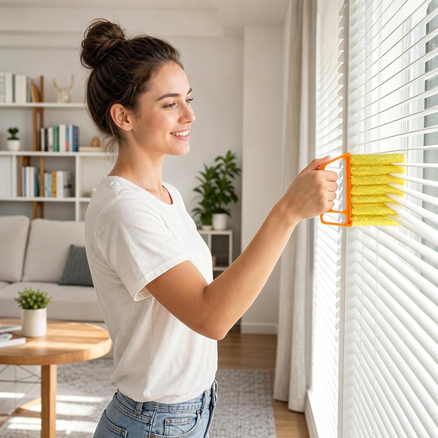 8PCS Window Blind Cleaner Duster Tool, 7-Finger Microfiber Blind Duster, Removable and Washable,Cleaning Tools for Window Shutters & Air Vent