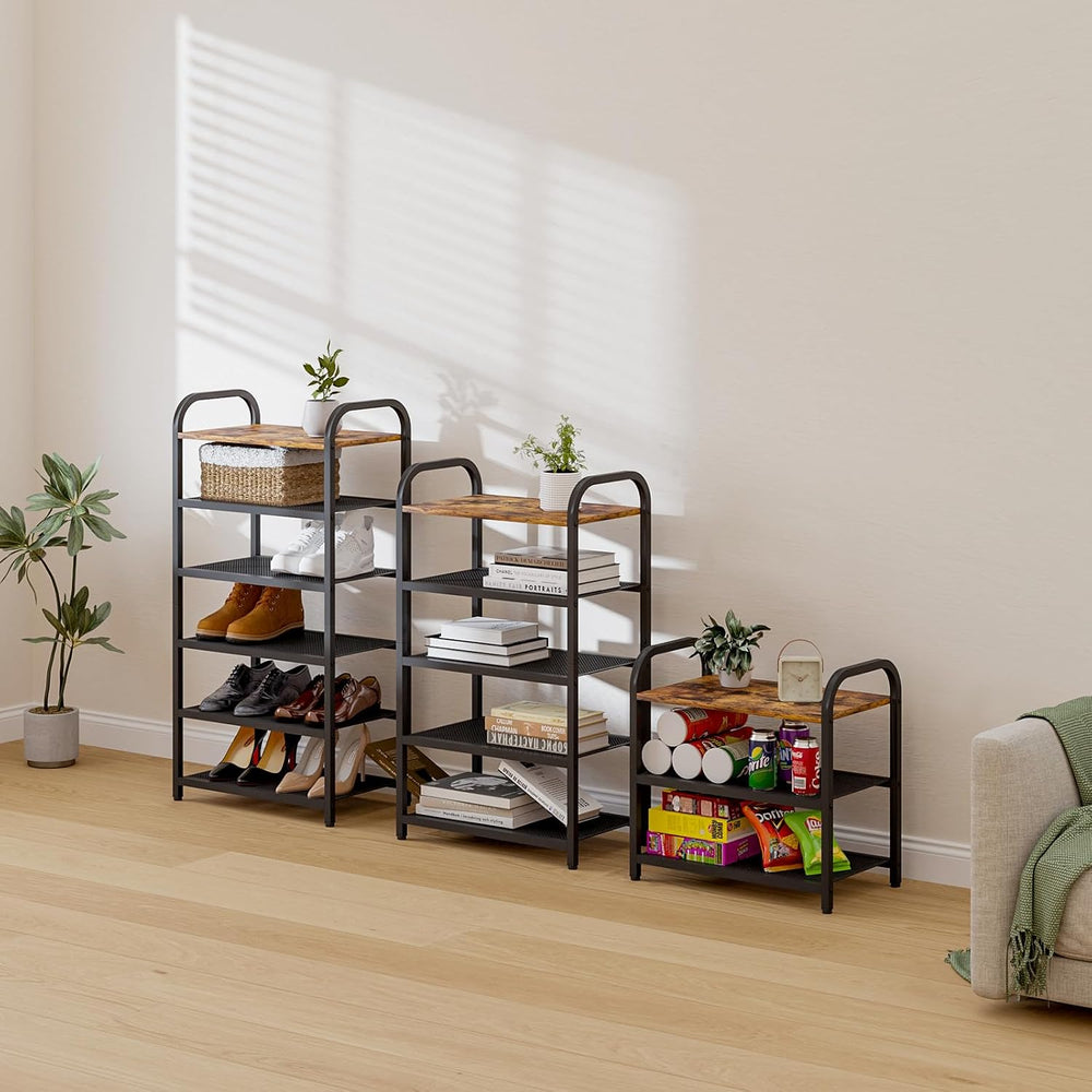 Narrow Vertical Shoe Rack for Entryway, 17.32" X 10.24" X 29.13"