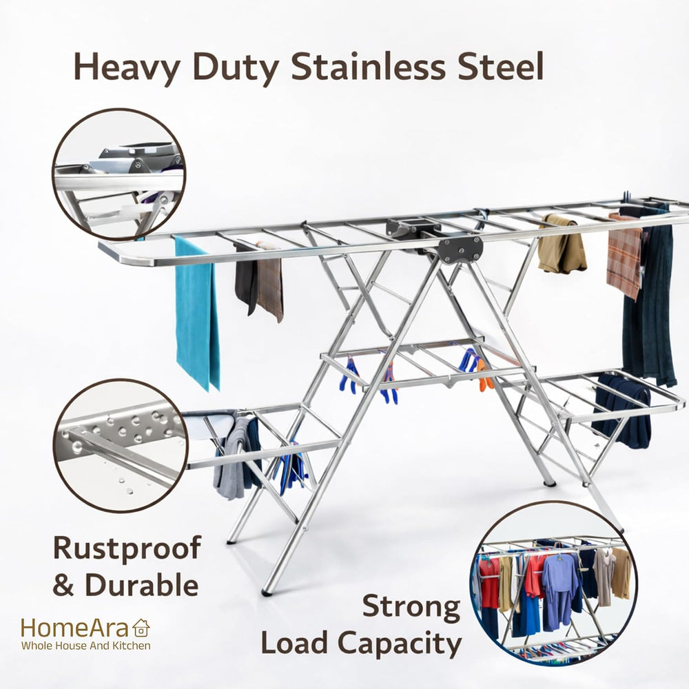 Stainless Steel Cloth Dryer Stand Design for Efficient Drying Space-Saving Fo...
