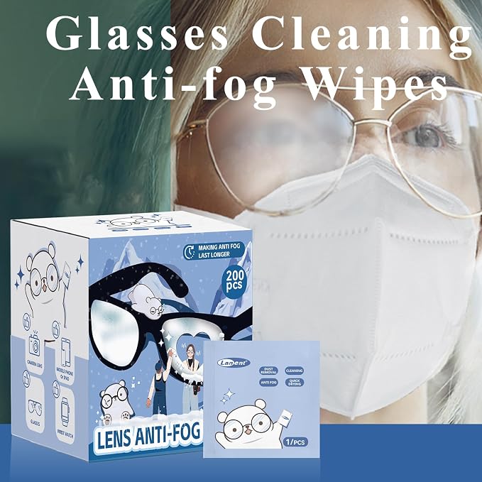 (200 PCS) Anti-Fog Lens Wipes Pre-Moistened Anti-Fog Wipes| Glasses Cleaner - Image 7