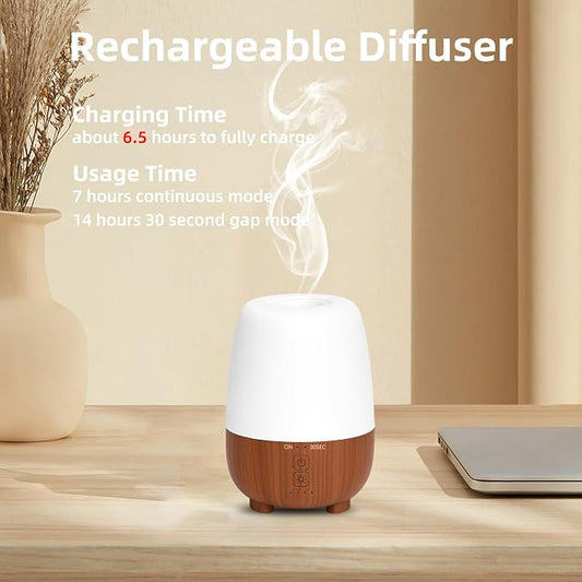 150ML Rechargeable Battery Operated Essential Oil Diffuser, Portable Cordless - Image 2