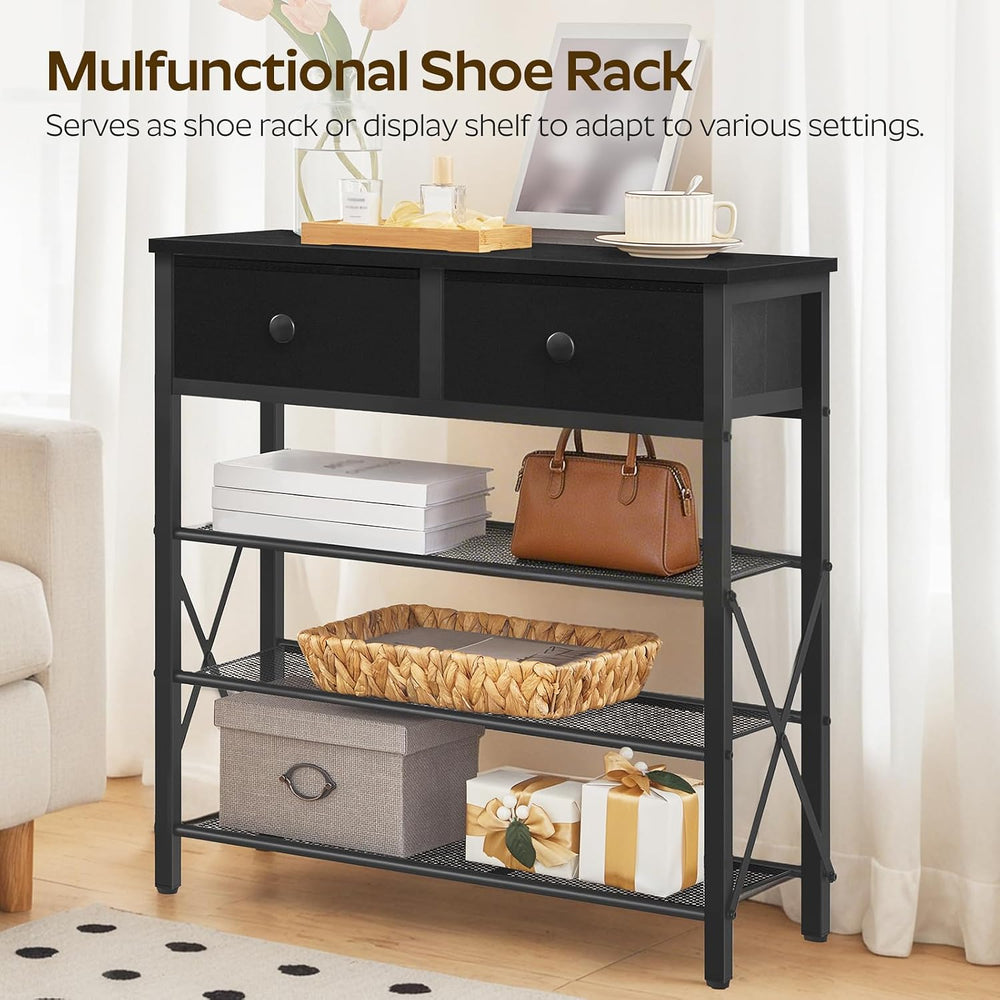 YATINEY 4 Tier Shoe Rack, Large Capacity Shoe Storage Organizer, Metal Shoe S...