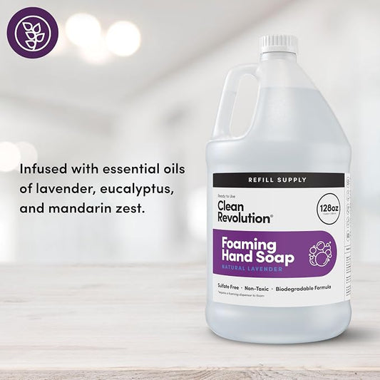 Clean Revolution Foaming Hand Soap Refill Supply Container, Ready to Use Formula - Image 2