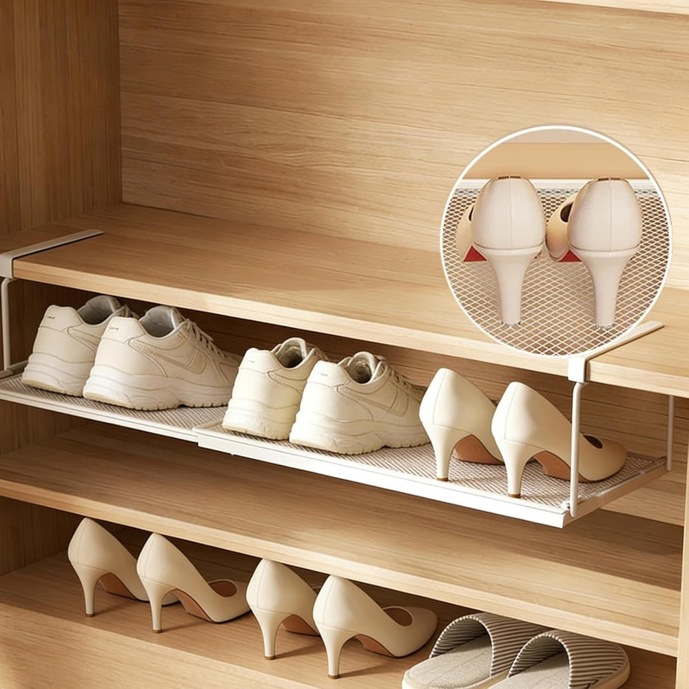 Expandable Shoe Rack Organizer , Adjustable Shoe Rack & Under Cabinet She...