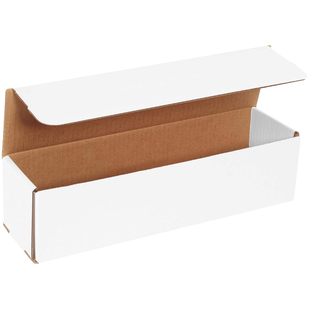 Aviditi White Corrugated Cardboard Mailer Box, 13 1/2" L x 3 1/2" W...