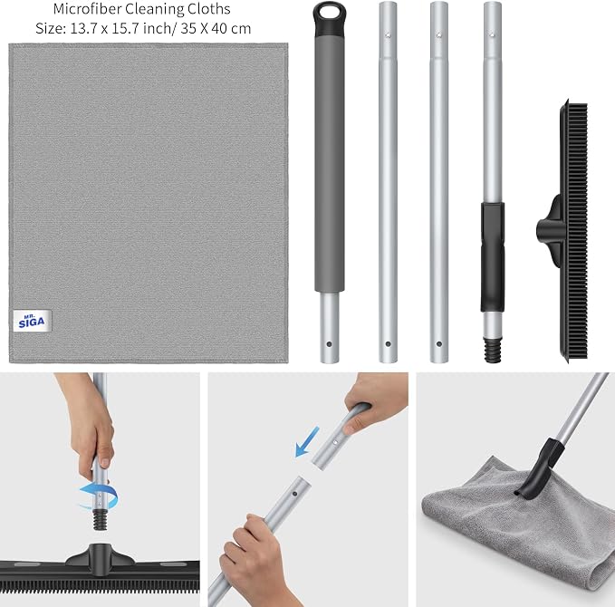 MR.SIGA Pet Hair Removal Rubber Broom - Image 6