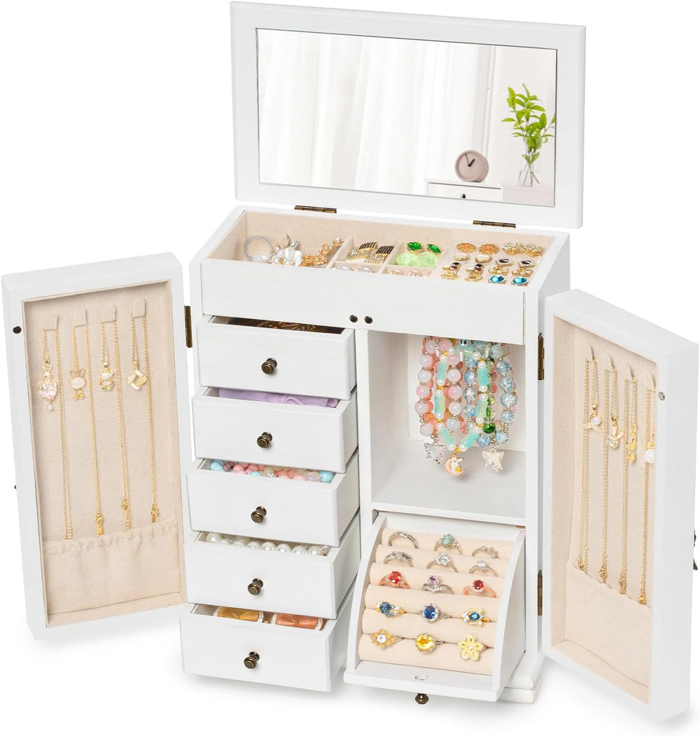 Jewelry Box Organizer for Women, Wooden jewelry boxes & organizers