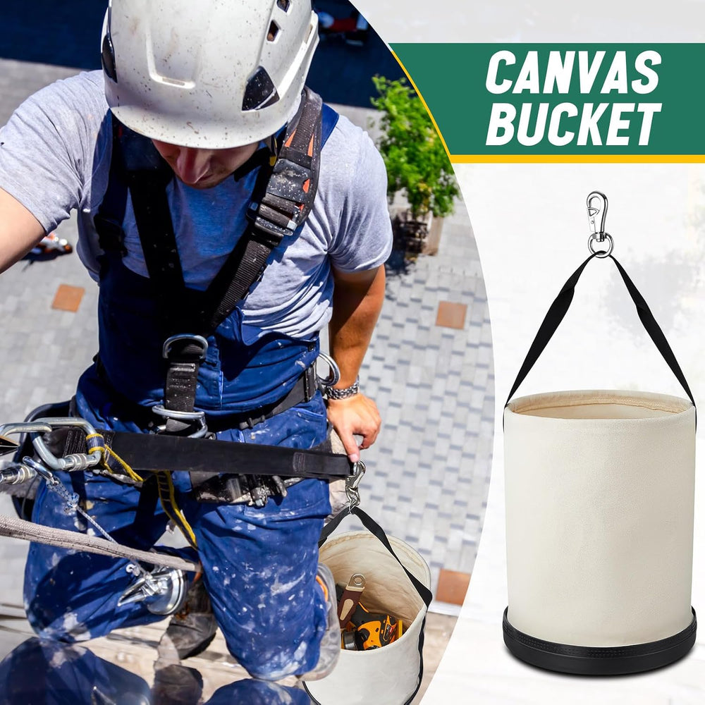 Lineman Canvas Bucket Tool Bag, 15" x 12