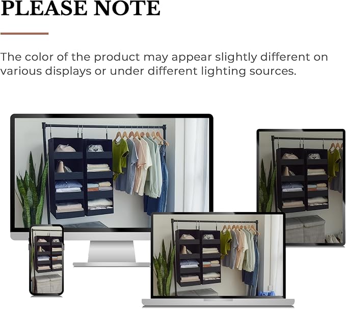 GRANNY SAYS 4-Shelf Hanging Organizer, Closet Hanging Shelves, Closet Hanging - Image 8
