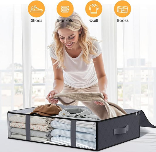 StorageRight Under Bed Storage Bins, Breathable Organizer - Image 2