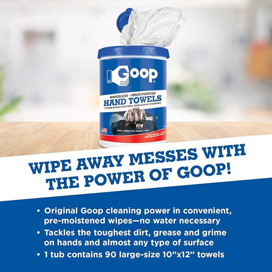 GOOP Multi-Purpose Waterless Hand Cleaner Towels - Image 2