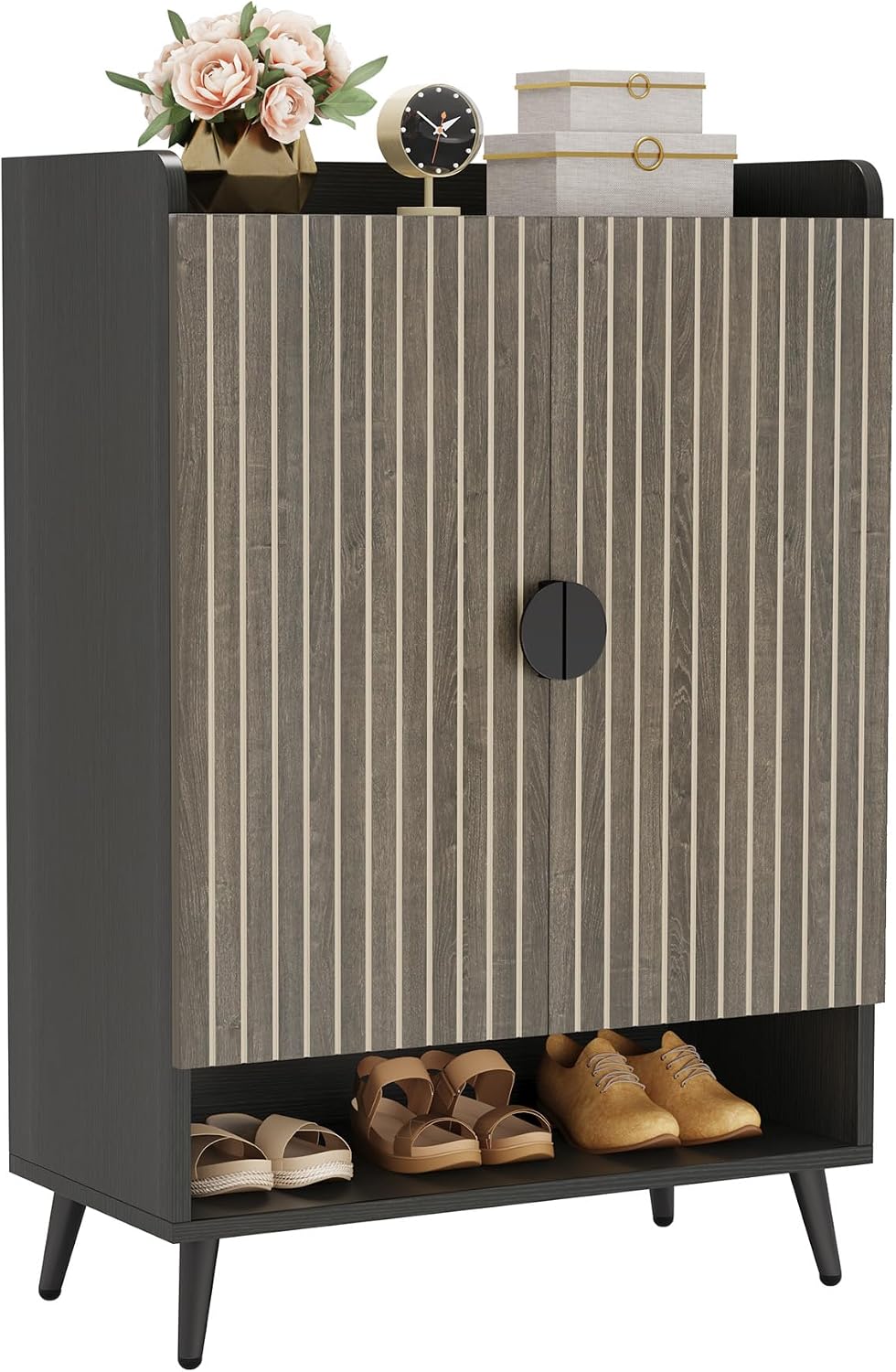 Tribesigns Shoe Cabinet with Doors, 7-Tier Shoe Storage Cabinet with Adjustab...