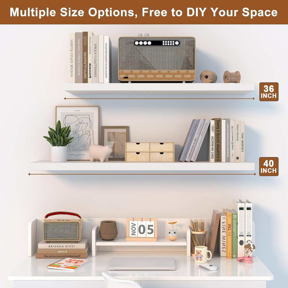 40 Inch Floating Shelf 1 Pack Large Floating Shelves for Wall No Drilling Acc...