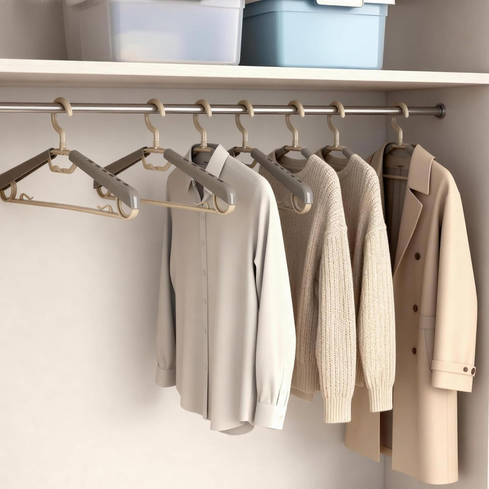 12-Pack Heavy Duty Plastic Extra-Wide Arm 15"-23" Suits Clothes Han...
