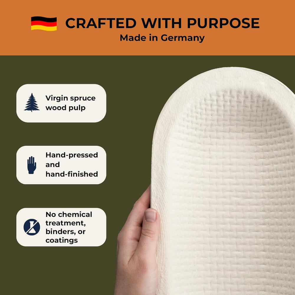 Bulka Sourdough Banneton Bread Proofing Basket Large 12" Oval Waffle 1kg