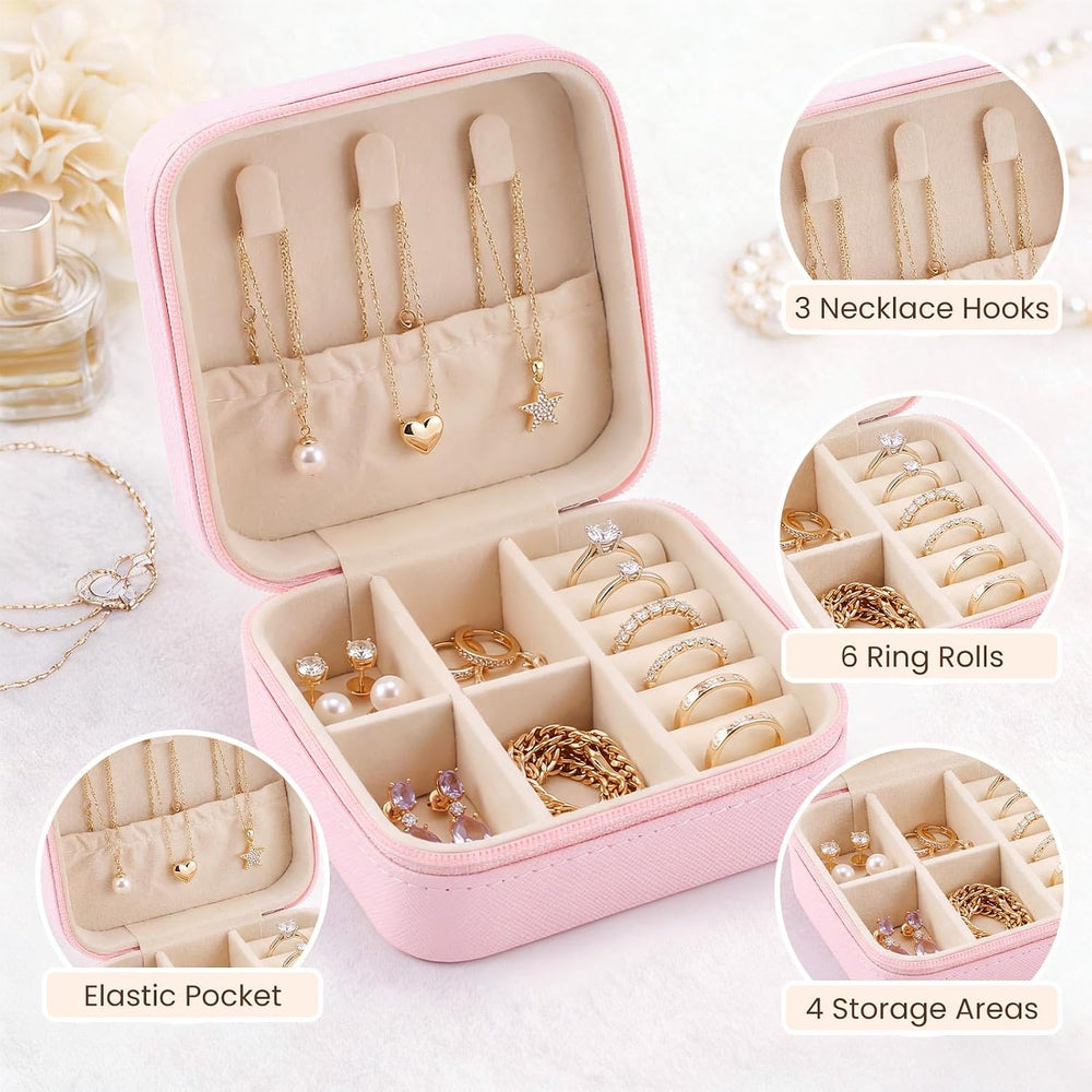 Easytle 24 Pcs Travel Jewelry Box Exquisite Travel Jewelry Case Portable Jewe...