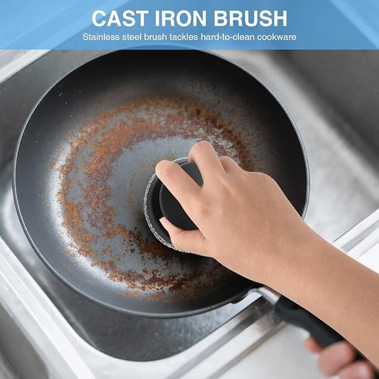 Cast Iron Scrubber Cleaner, Chainmail Scrubber - Image 2