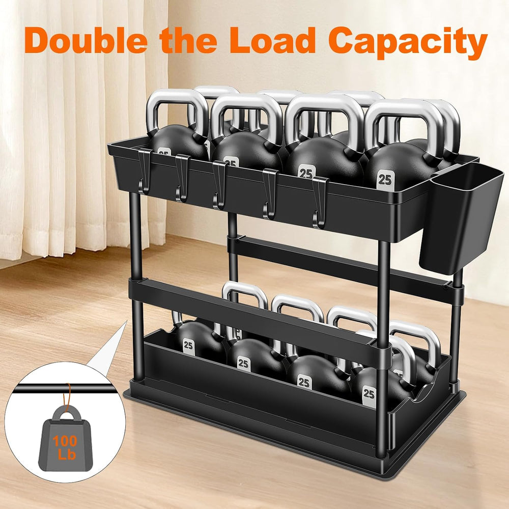 JPart Under Sink Organizer, Kitchen Organizers and Storage, 2-Tier Bathroom C...