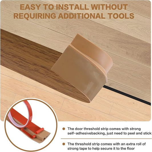 Floor Transition Strip Vinyl Door Threshold Ramp Self Adhesive Carpet Edging - Image 2